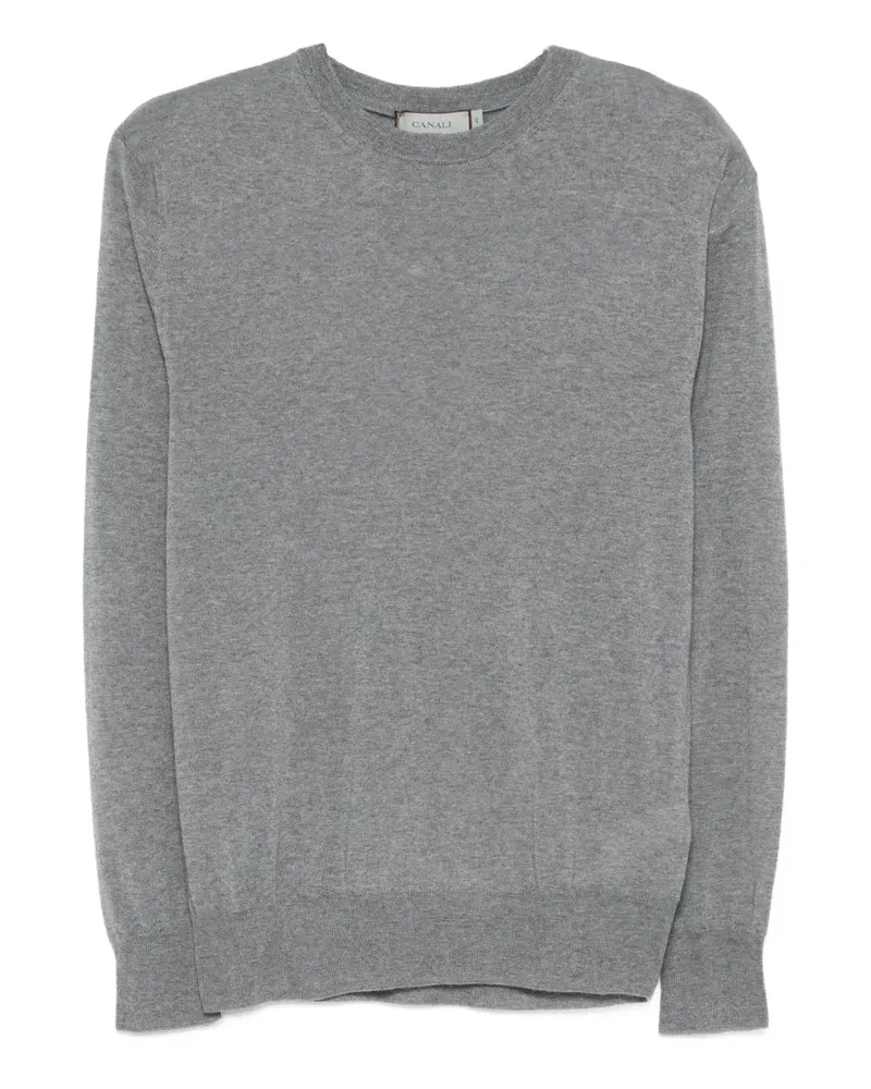 Canali T-Shirt mit rundem Ausschnitt - Grau Grau