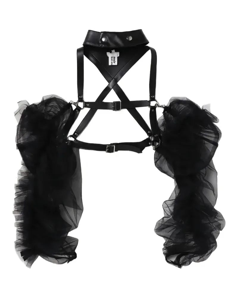 Noir Kei Ninomiya Harness mit Rüschen - Schwarz Schwarz