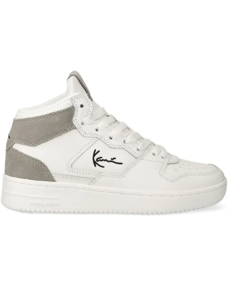 Karl Kani High-Top-Sneakers mit ikonischem Einsatz - Weiß Weiß
