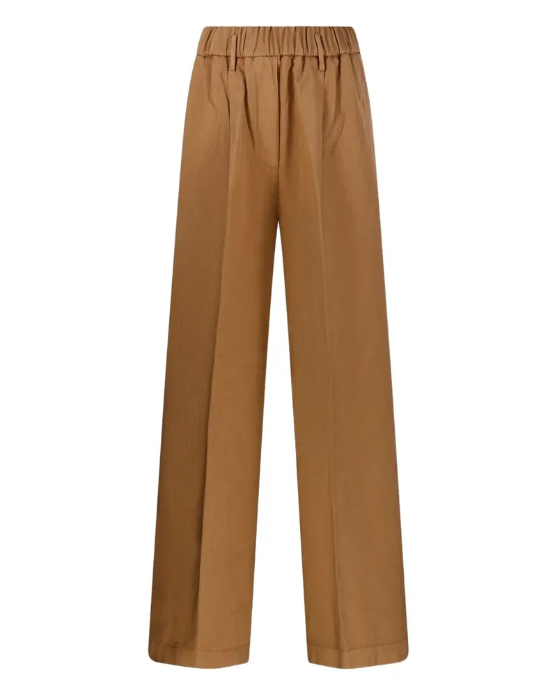 forte_forte Hose mit elastischem Bund - Braun Braun