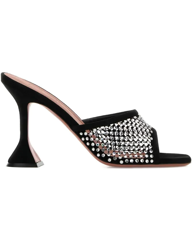 Amina Muaddi Lupita Sandalen mit Strass 95mm - Schwarz Schwarz