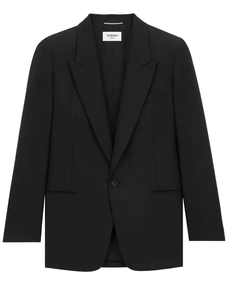 Saint Laurent Einreihiges Sakko - Schwarz Schwarz