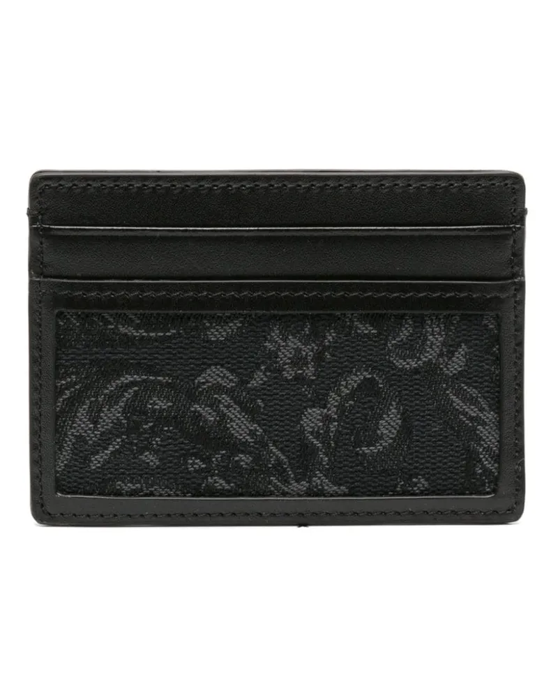 Versace Barocco Jacquard-Kartenetui Schwarz