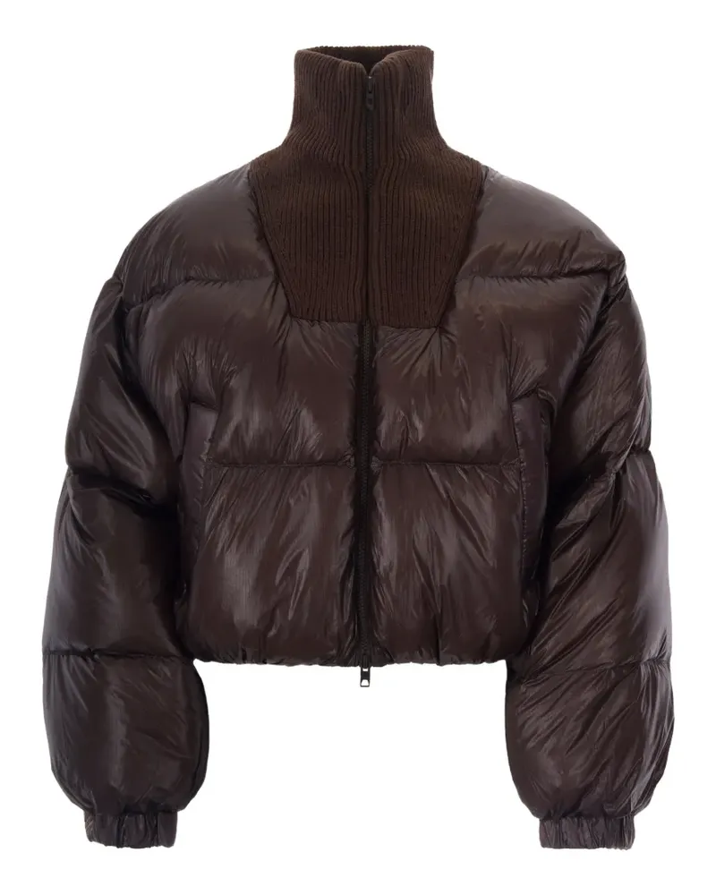 Diesel ribbed-knit padded jacket - Braun Braun