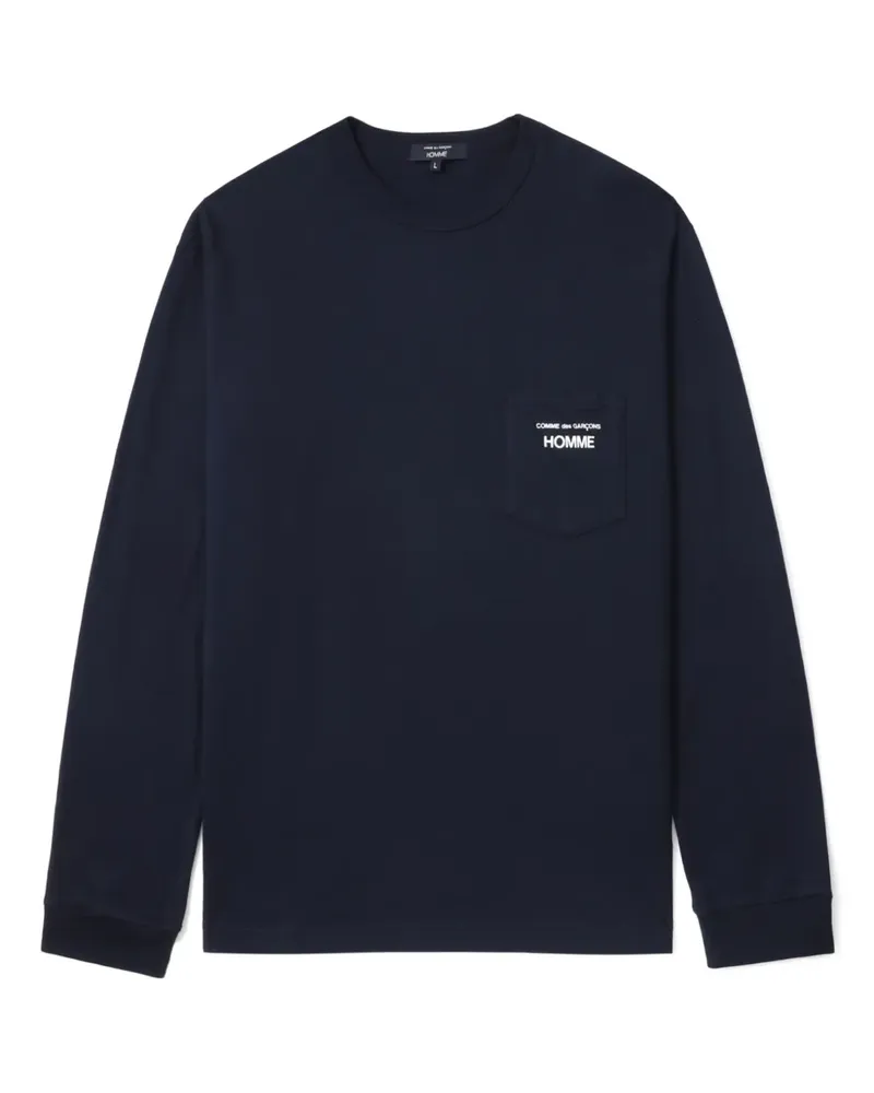 Comme des Garçons T-Shirt mit Logo-Print - Blau Blau