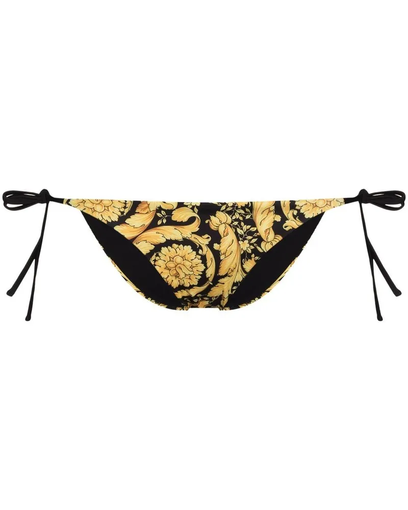 Versace Bikinihöschen mit Barock-Print - Schwarz Schwarz