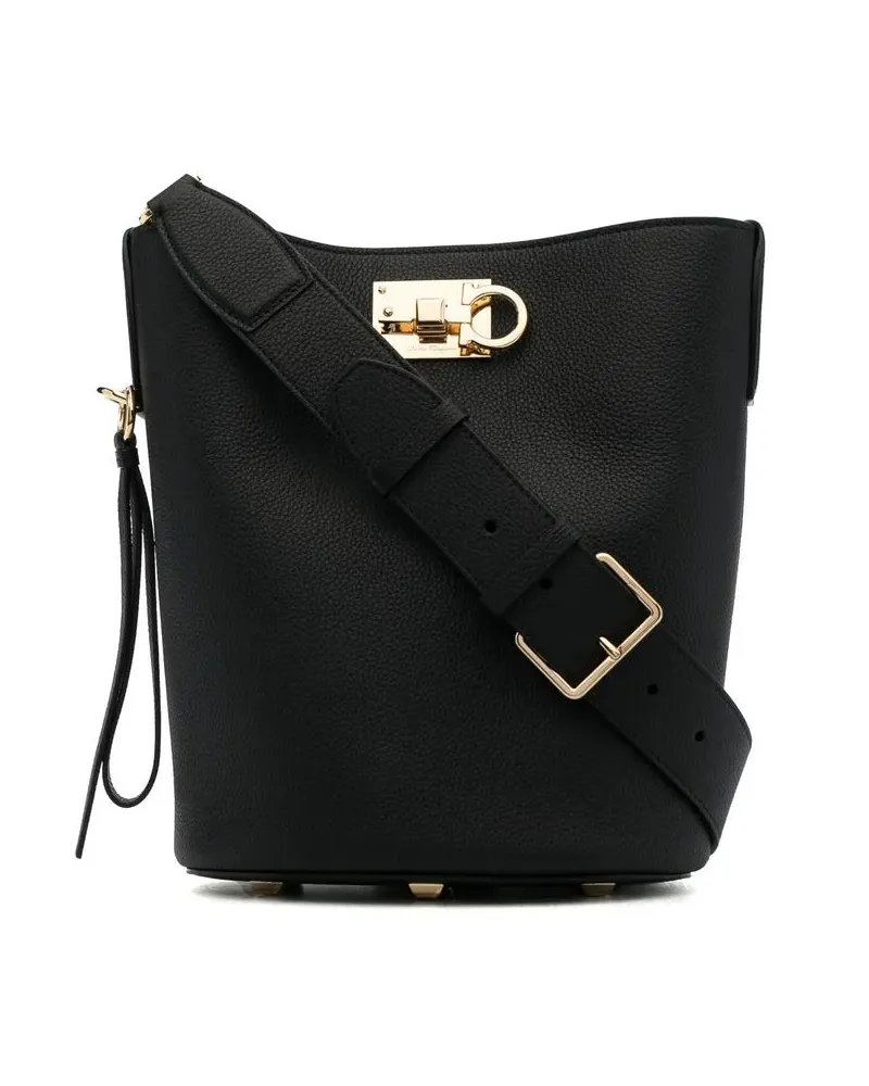 Ferragamo Schultertasche mit Gancini-Schnalle - Schwarz Schwarz