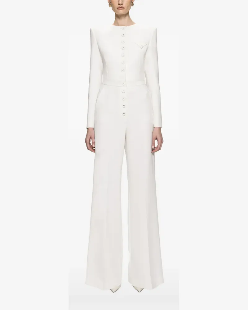 NISSA buttoned cropped jacket - Weiß Weiß