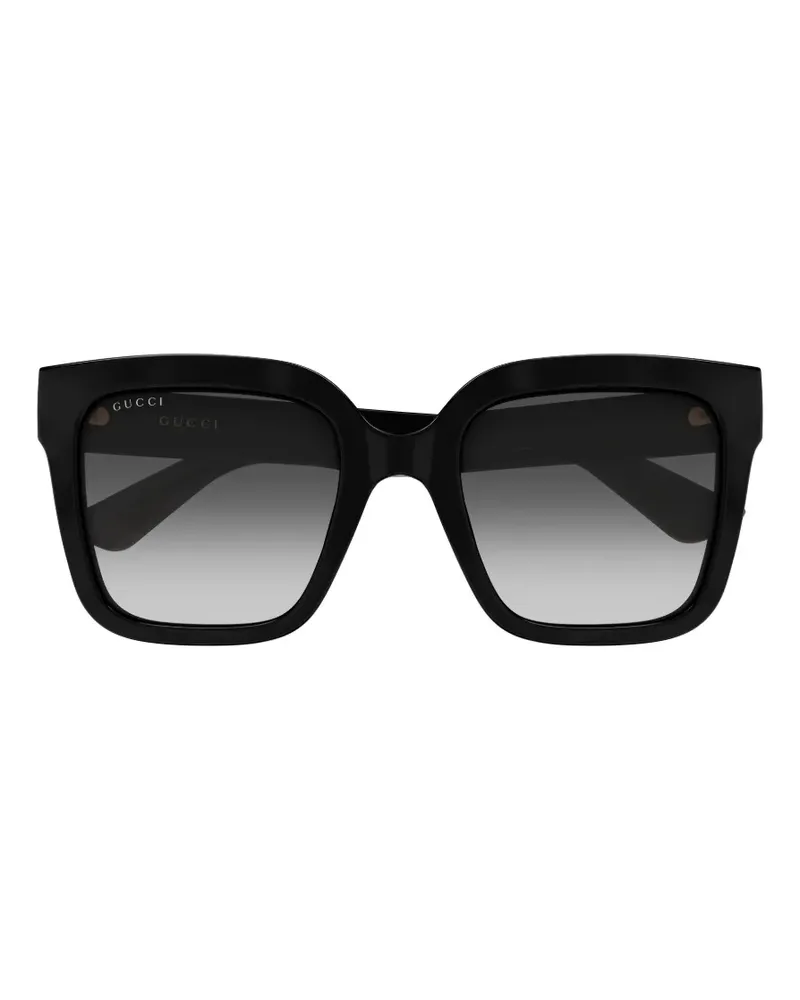 Gucci GG Sonnenbrille mit eckigem Gestell - Schwarz Schwarz
