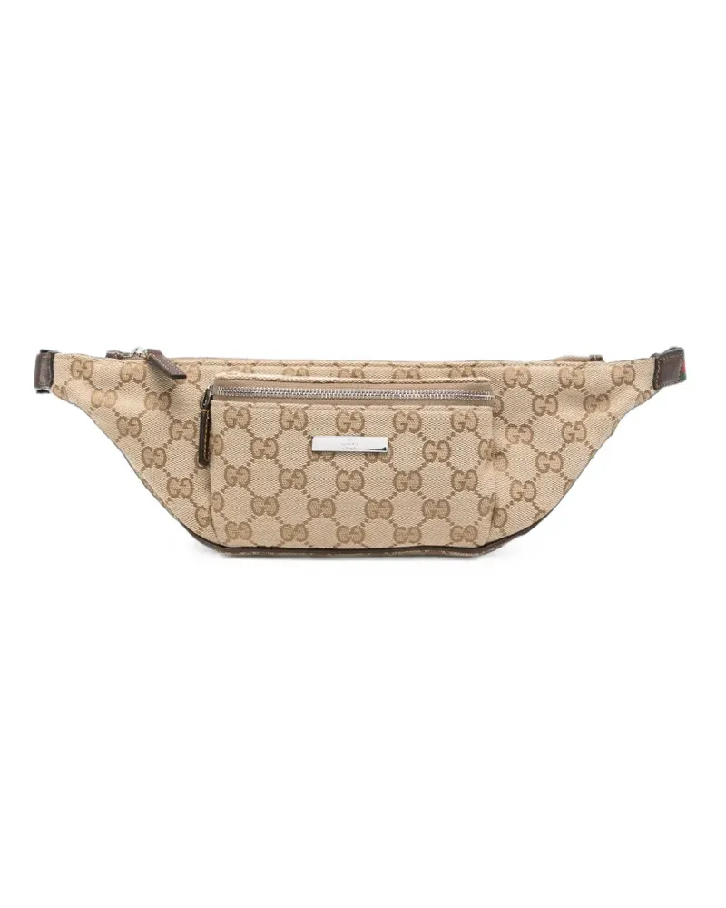 Gucci Gürteltasche mit GG Supreme-Webstreifen - Nude Nude