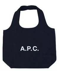 A.P.C. Ninon Handtasche aus Denim Blau