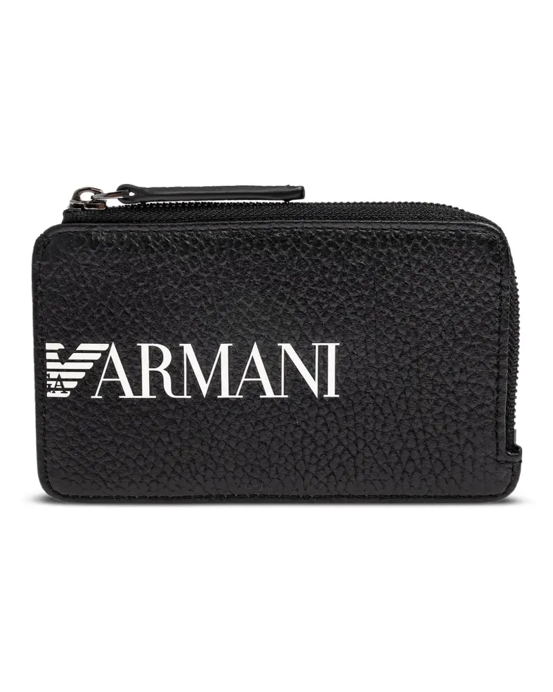 Emporio Armani Kartenetui mit Rundumreißverschluss - Schwarz Schwarz