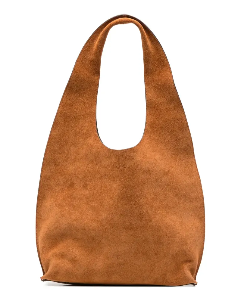 A.P.C. Schultertasche aus Wildleder - Braun Braun