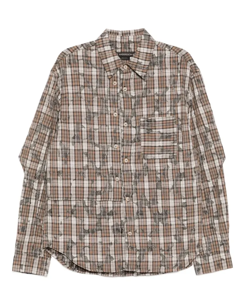 Andersson Bell Kariertes Hemd im Layering-Look - Braun Braun