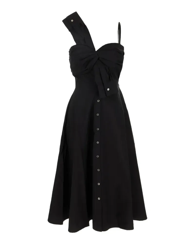 Viktor & Rolf Midikleid mit asymmetrischem Ausschnitt - Schwarz Schwarz