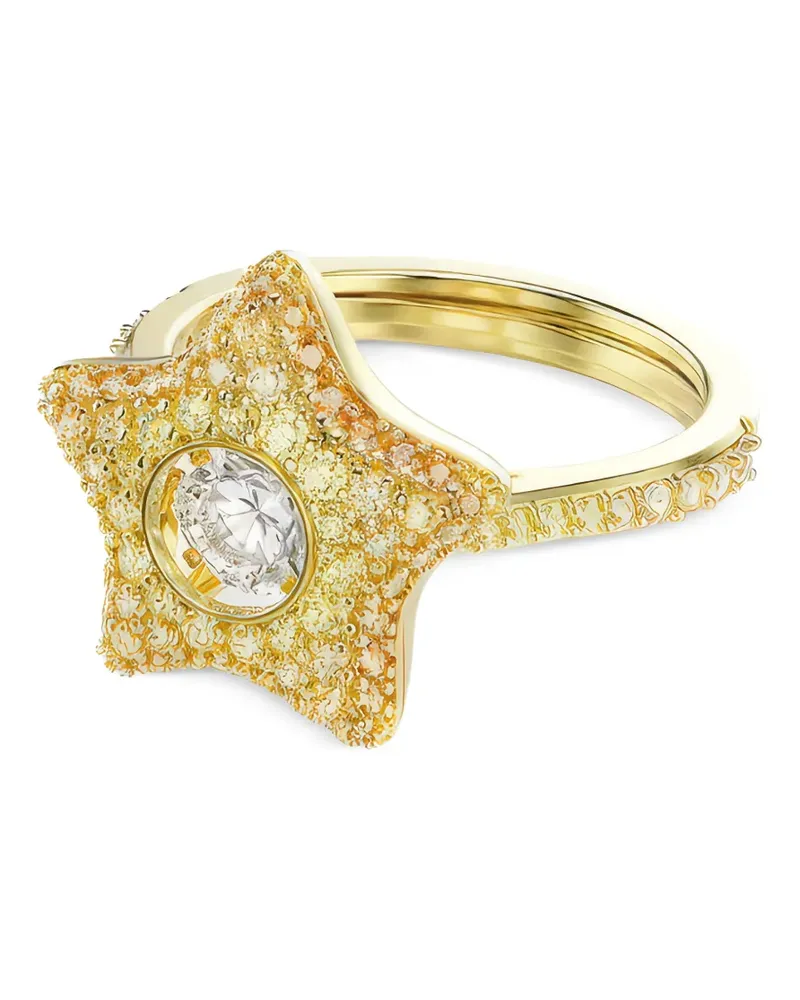 Swarovski Kristallverzierte Ohrringe mit Sternmotiv - Gold Gold