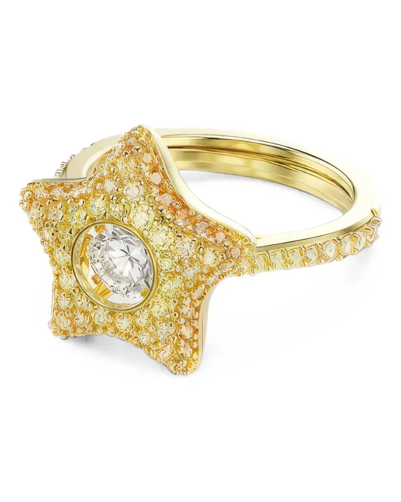 Swarovski Sublima star-motif crystal-embellished ring - Gold Gold
