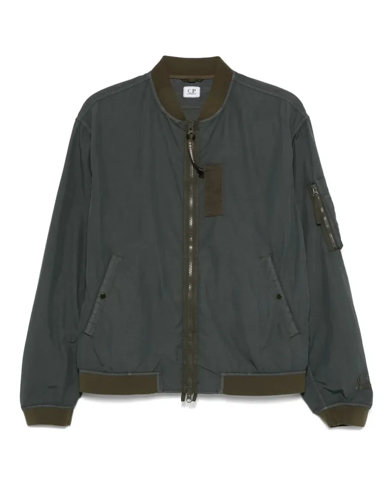 C.P. Company Bomberjacke mit Logo-Stickerei - Grau Grau