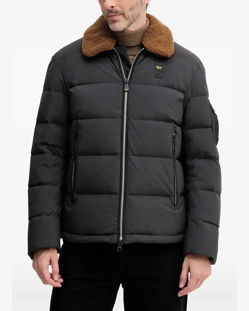 Blauer Reynold teddy-collar padded jacket - Schwarz Schwarz