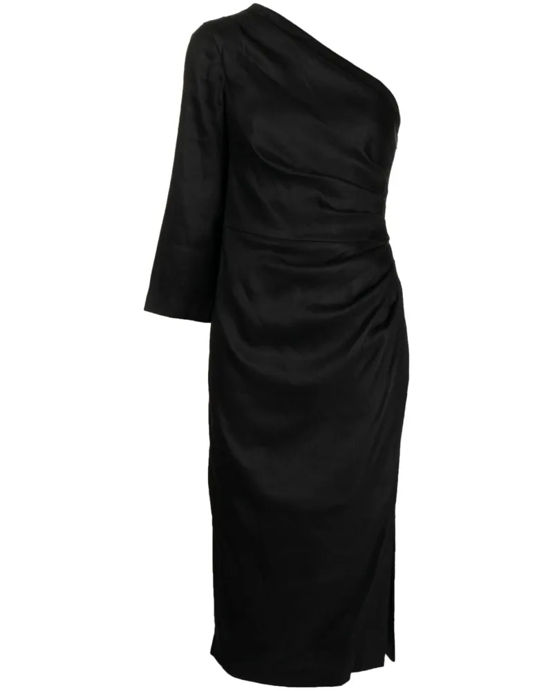 Veronica Beard Asymmetrisches Kleid Schwarz