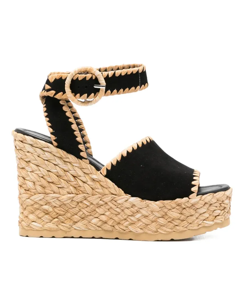 Paloma Barceló buckle platform heeled espadrilles - Schwarz Schwarz