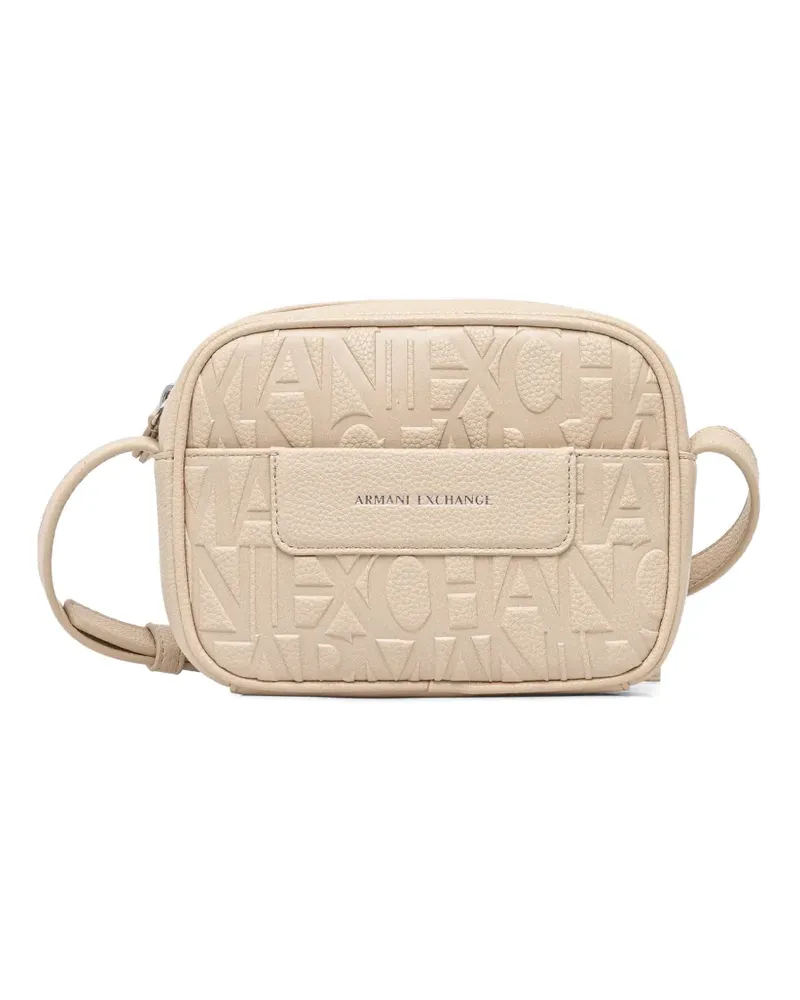 Armani Exchange logo-embossed cross - Nude Nude