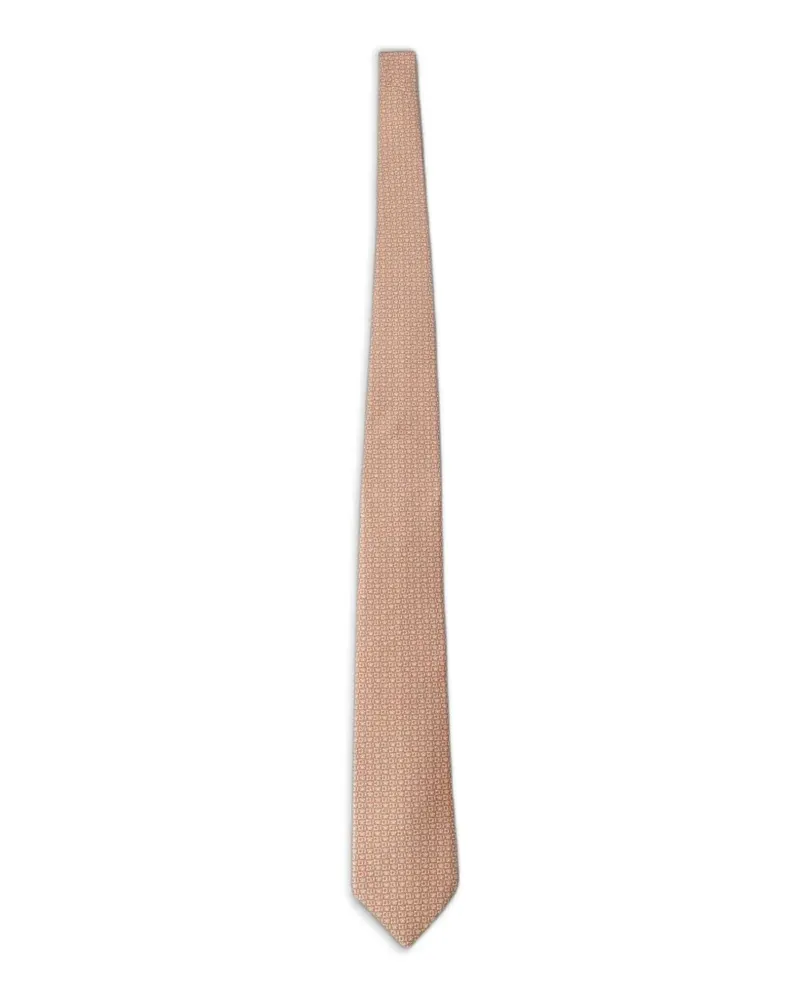 Ferragamo Butterfly-print silk tie - Orange Orange
