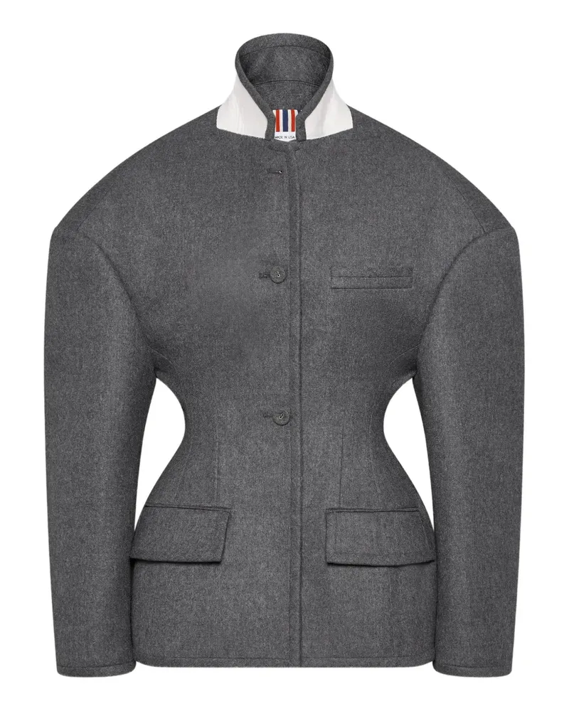 Thom Browne Jacke aus Flanell - Grau Grau