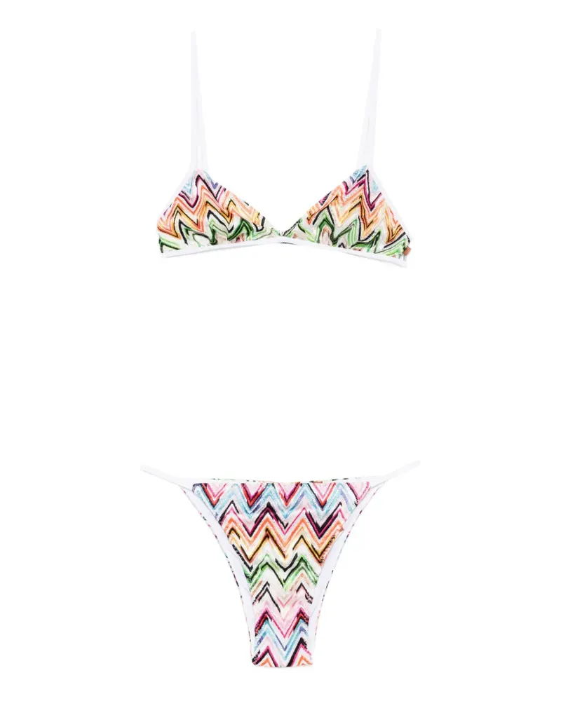 Missoni Bikini mit Zickzackmuster - Weiß Weiß