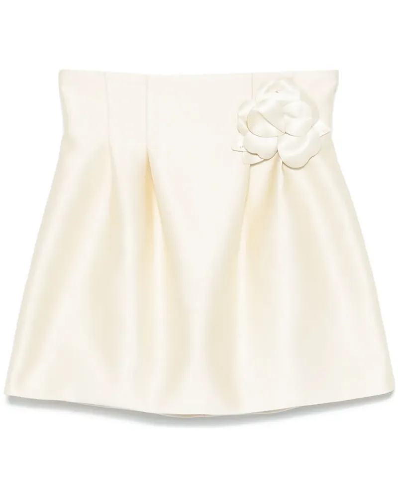 Elisabetta Franchi Minirock aus Duchesse-Satin - Nude Nude