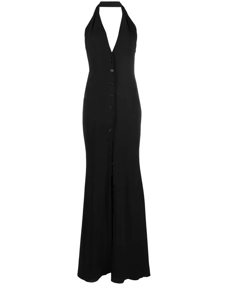 Blumarine Kleid mit tiefem V-Ausschnitt - Schwarz Schwarz