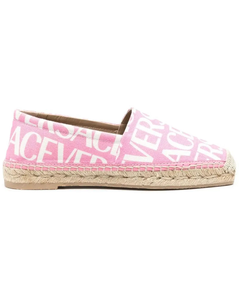 Versace Espadrilles mit Logo-Print - Rosa Rosa