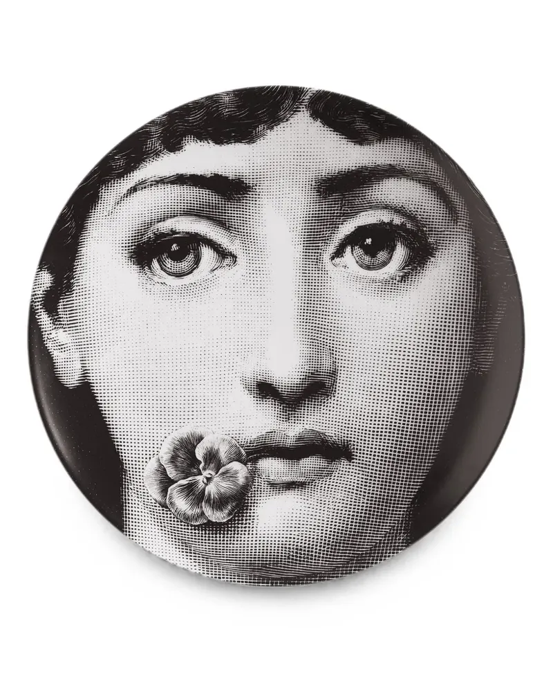 Fornasetti Tema E Variazioni N137 Wanddekoration 26mm - Schwarz Schwarz