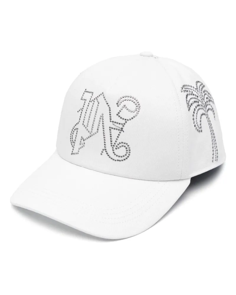 Palm Angels Milano Baseballkappe mit Nieten - Weiß Weiß