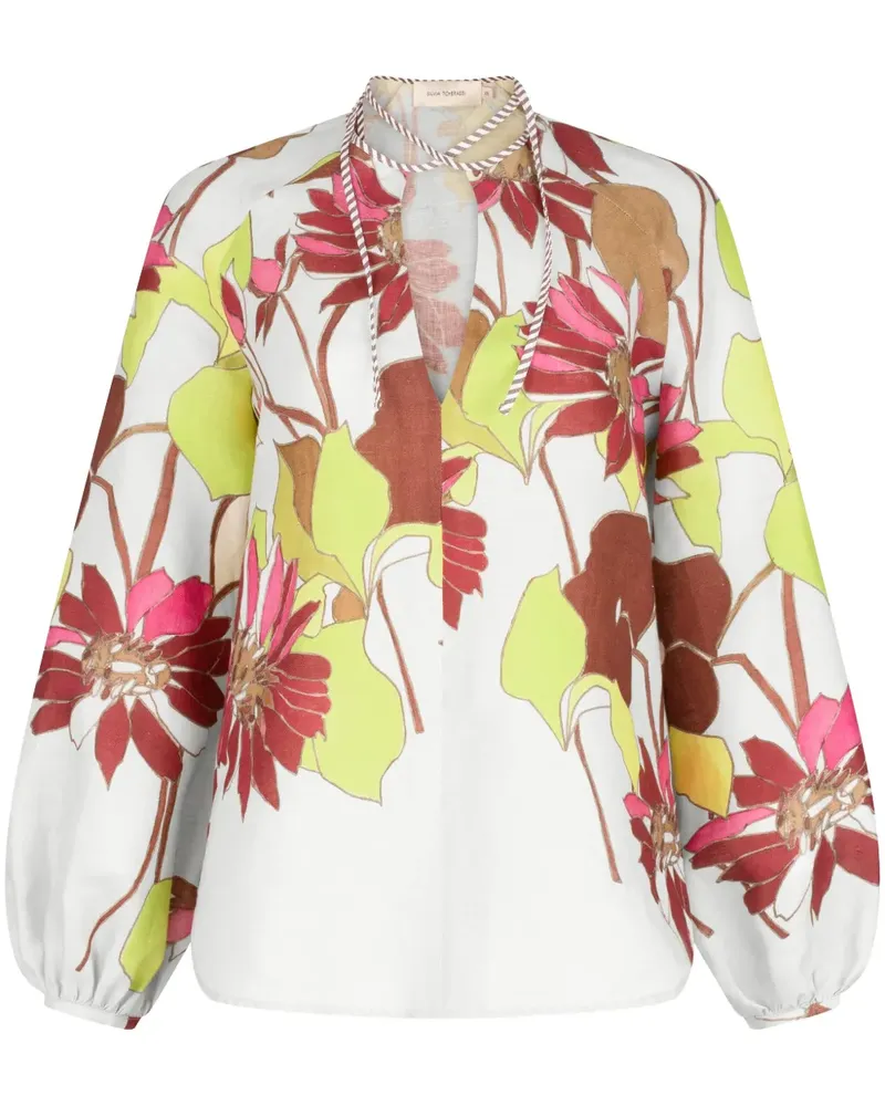 Silvia Tcherassi Molveno Bluse - Weiß Weiß