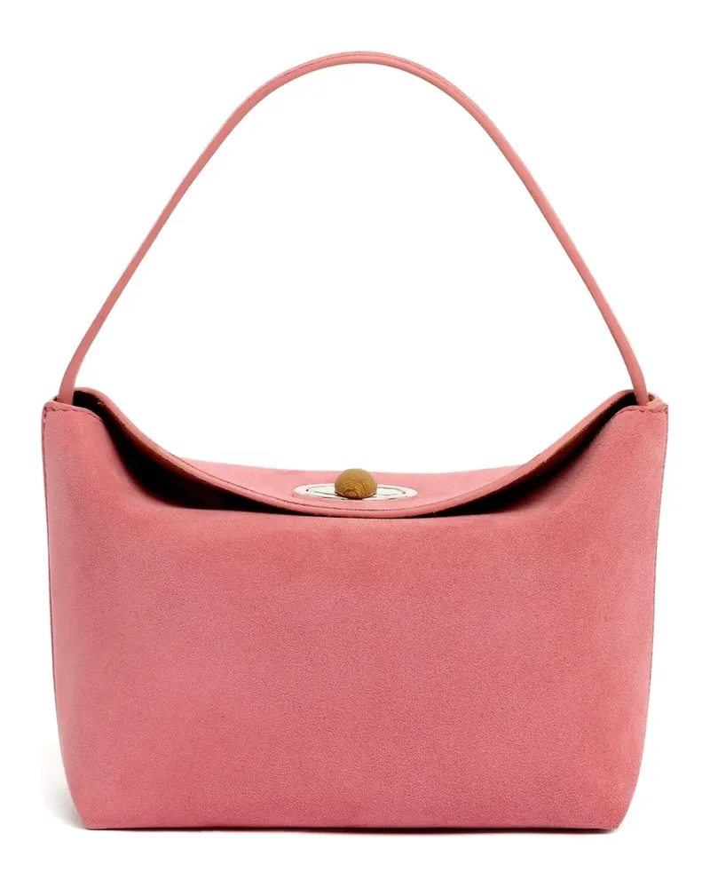 Christopher Esber Mini Schultertasche aus Wildleder mit Drehverschluss - Rosa Rosa