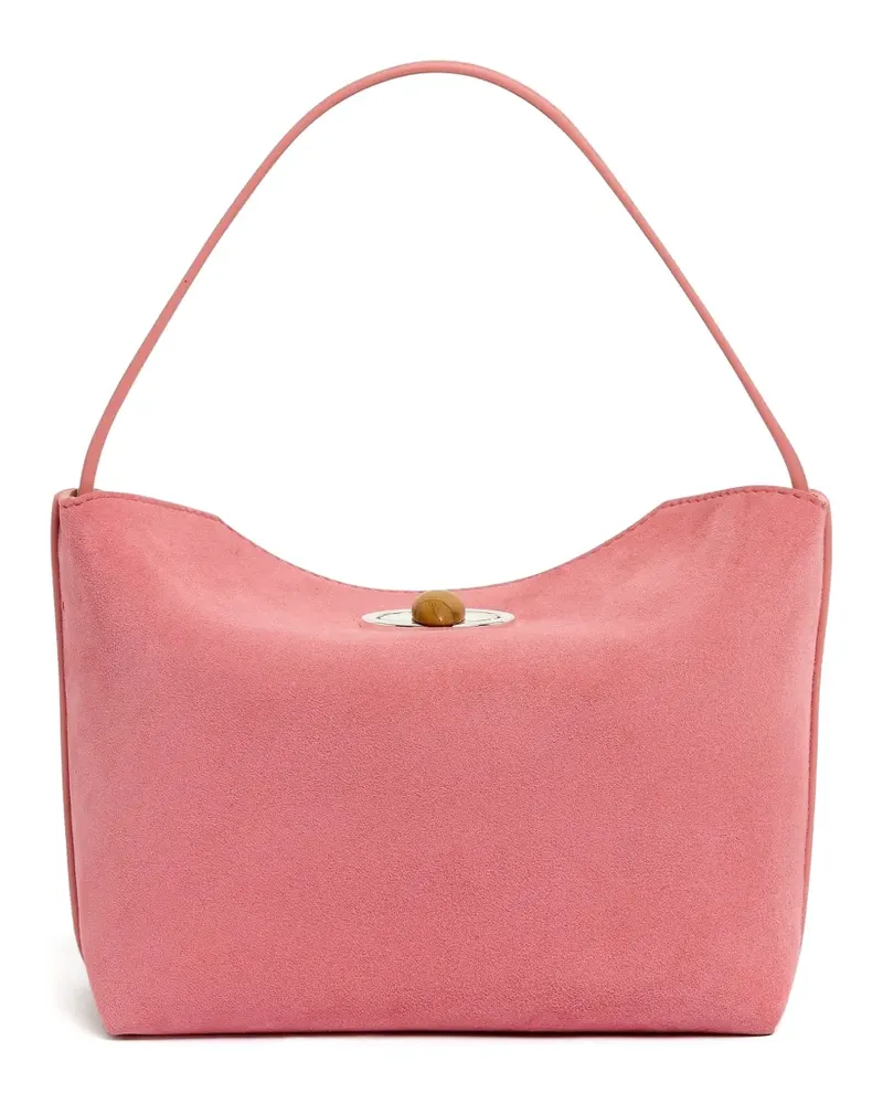 Christopher Esber Mini Schultertasche aus Wildleder mit Drehverschluss - Rosa Rosa