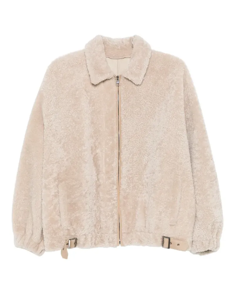 Simonetta Ravizza buckle-detail jacket - Nude Nude
