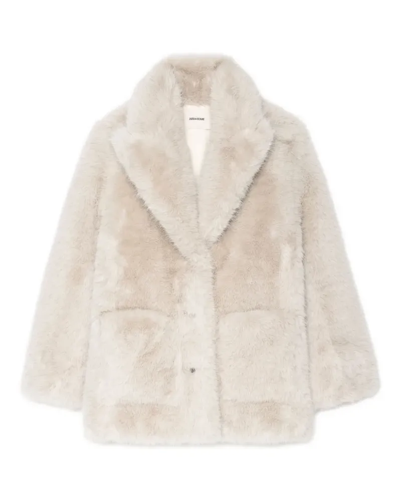 Zadig & Voltaire Mantel mit Kragenschal - Nude Nude