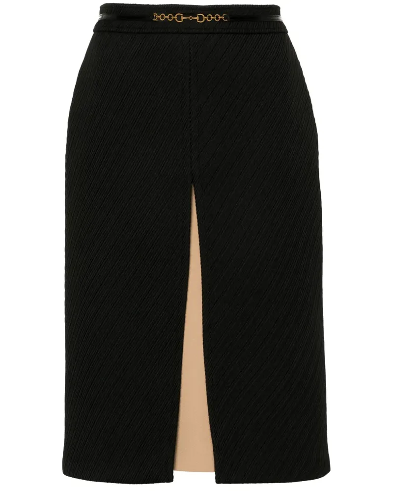 Gucci Rock mit Horsebit-Detail - Schwarz Schwarz