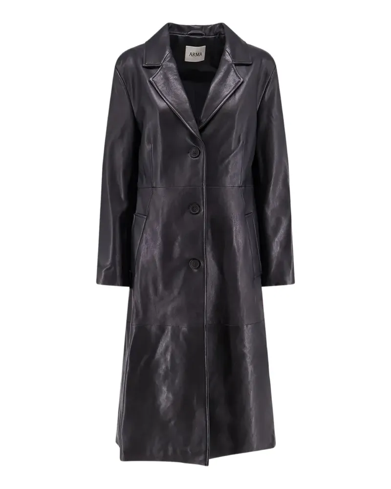 Arma Aisa leather coat - Schwarz Schwarz
