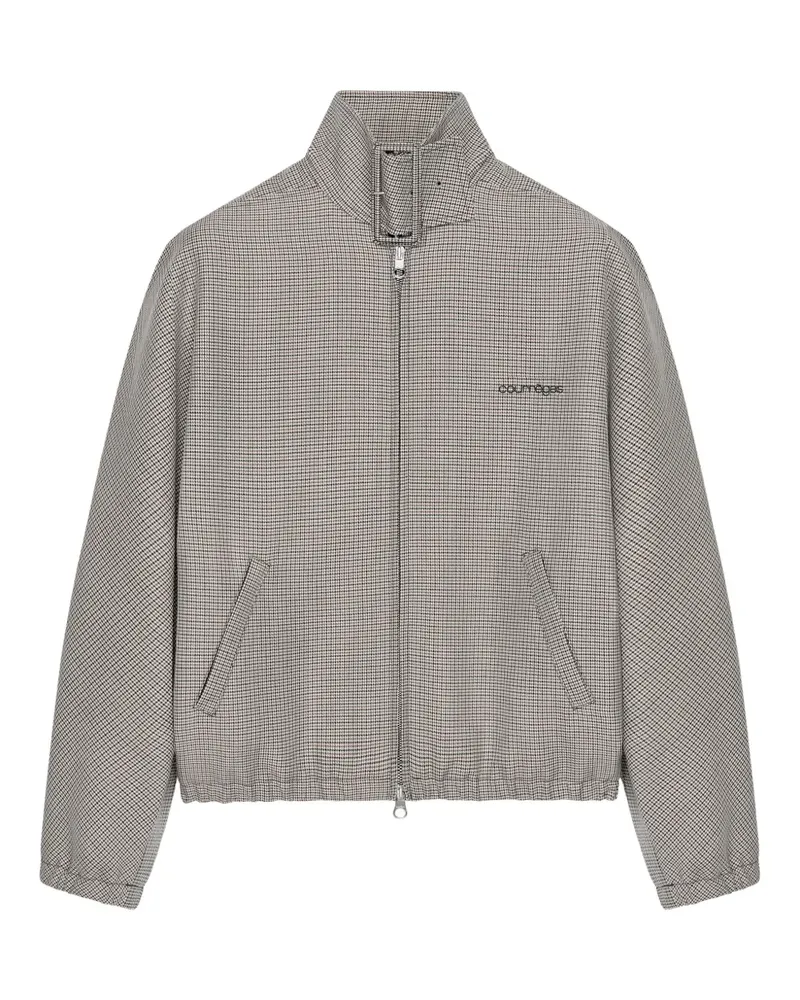 Courrèges Bomberjacke mit Hahnentrittmuster - Braun Braun