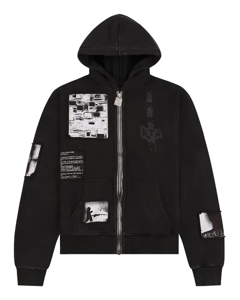 RTA zev zip-up hoodie - Schwarz Schwarz