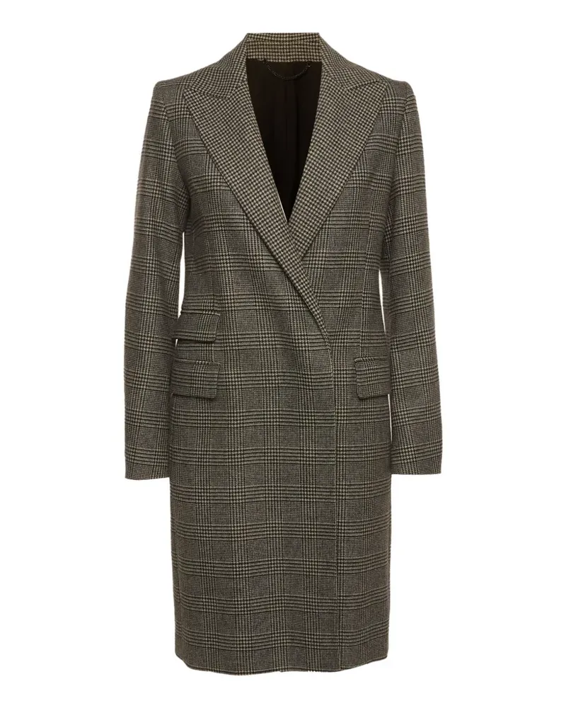 AllSaints Doppelreihiger Mantel mit Hahnentrittmuster - Grau Grau