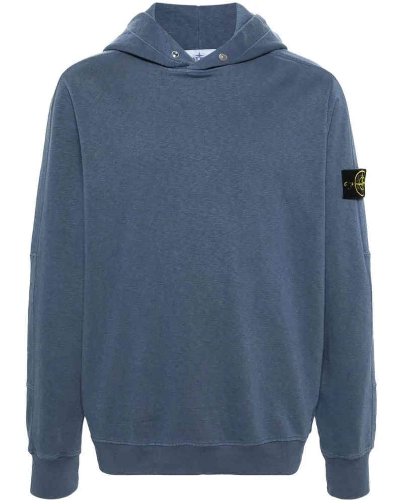 Stone Island Hoodie mit Kompass-Patch Blau