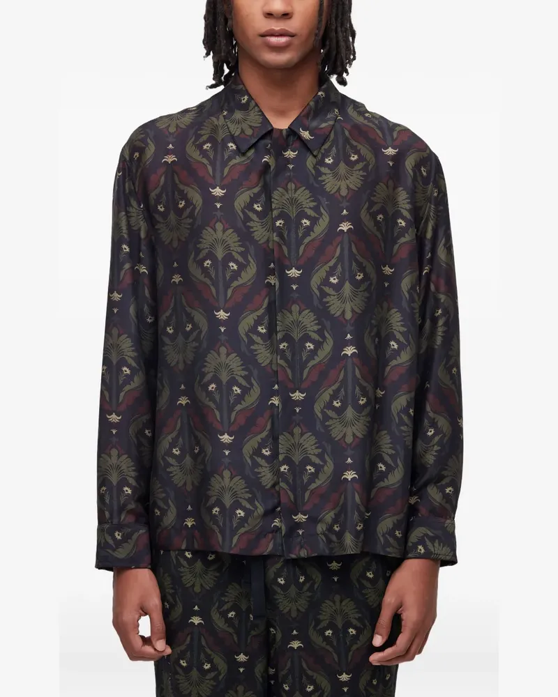 Osklen Hemd mit Damask-Print - Schwarz Schwarz