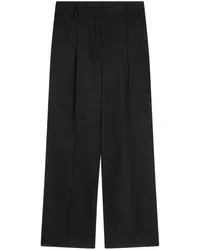 Dries van Noten Plissierte Palazzohose Schwarz