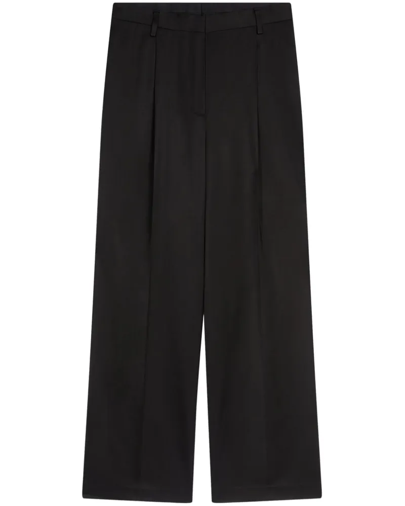 Dries van Noten Plissierte Palazzohose - Schwarz Schwarz