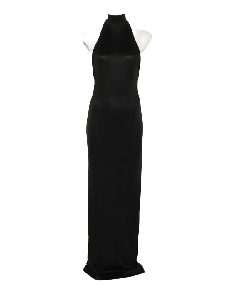 ANDAMANE halterneck backless maxi dress - Schwarz Schwarz