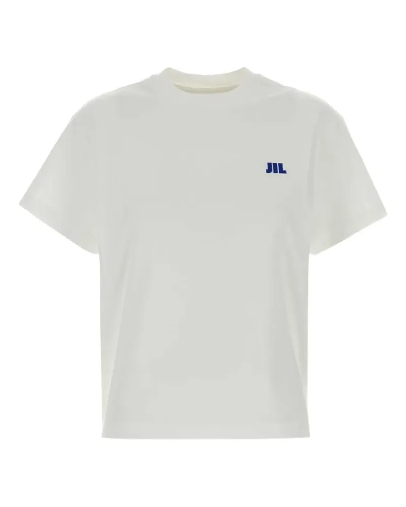 Jil Sander logo-embroidered T-shirt - Weiß Weiß